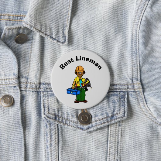 Best Lineman Button - Tanned Male of Black African (In situ)