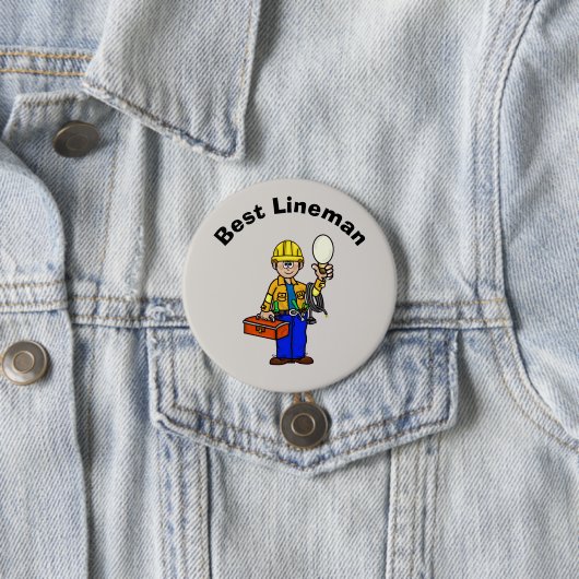 Best Lineman Button voor White Male (In situ)