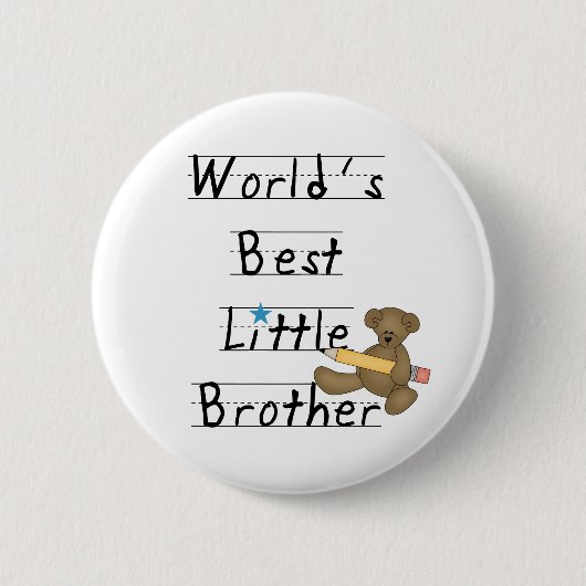 Best Little Brother in de wereld van gelaagd papie Ronde Button 5,7 Cm (Voorkant)