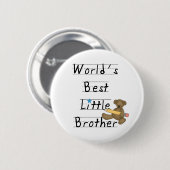 Best Little Brother in de wereld van gelaagd papie Ronde Button 5,7 Cm (Voorkant /achterkant)