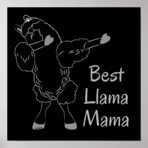 BEST LLAMA MAMA grappig idee van moederdag       Poster