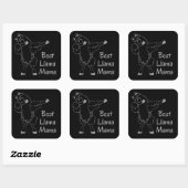 BEST LLAMA MAMA grappig idee van moederdag Vierkante Sticker (Vel)