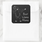 BEST LLAMA MAMA grappig idee van moederdag Vierkante Sticker (Tas)