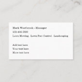 Best Local Lawn Mowing Visitekaartjes (Achterkant)