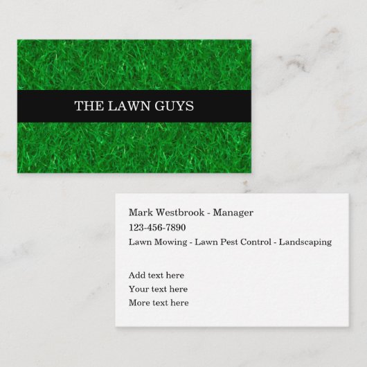 Best Local Lawn Mowing Visitekaartjes (Voorkant / Achterkant)