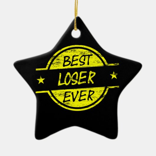 Best Loser Ever Yellow Keramisch Ornament (Voorkant)