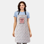 Best Love Gift Apron Pink Black Hearts Love Letter Schort (Gedragen)