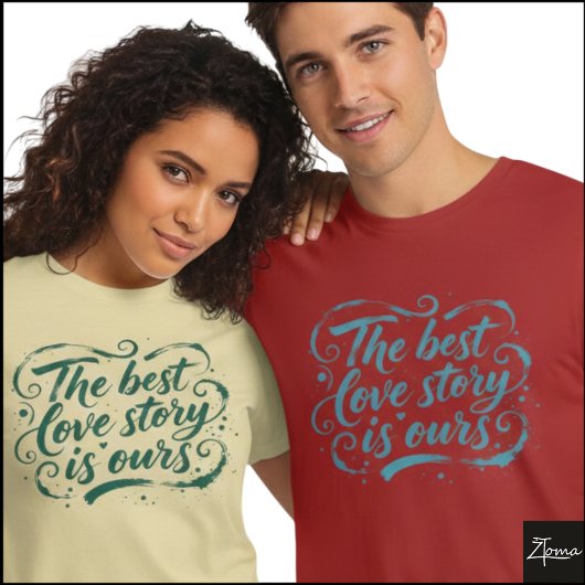 Best Love Story Brush Script Grunge T-shirt