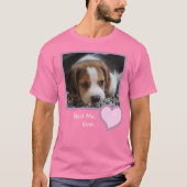 Best Ma Ever Pink Text Pet Beagle Dog Foto T-shirt (Voorkant)