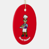 Best Male Baker kerstversiering Keramisch Ornament (Rechts)