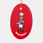 Best Male Baker kerstversiering Keramisch Ornament (Links)