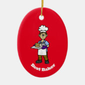 Best Male Baker kerstversiering Keramisch Ornament (Voorkant)