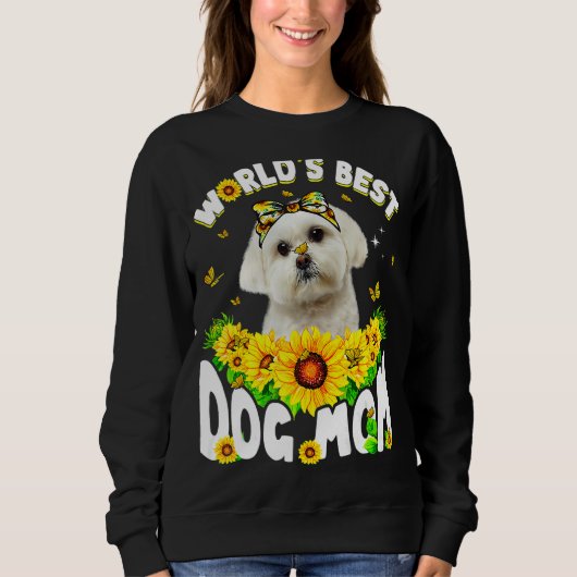 Best Maltese Dog Mam Moederdag ter wereld Trui (Voorkant)