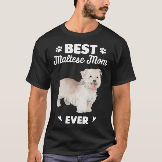 Best Maltese Mom Dog T-shirt (Voorkant)