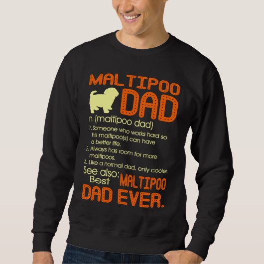 Best Maltipoo Dad Ever Fathers Father's Day Trui (Voorkant)