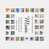 Best mam 60th Birthday Foto Collage White Fleece Deken (Voorkant (Horizontaal))