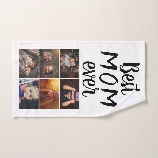 Best mam 6 Foto Collage Family Foto Handdoek (Handdoek)