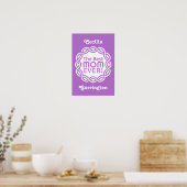BEST MAM aangepaste monogram poster (Keuken)