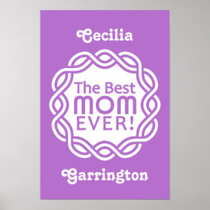 BEST MAM aangepaste monogram poster