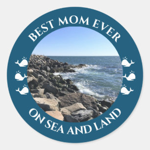 Best mam Atlantic Ocean Waves of the Zee Blue Ronde Sticker