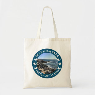 Best mam Atlantic Ocean Waves of the Zee Blue Tote Bag