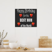 Best mam Birthday Design Poster (Keuken)
