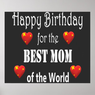 Best mam Birthday Design Poster