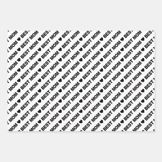 Best mam Black and White Wrapping Paper Sheets (Voorkant 2)