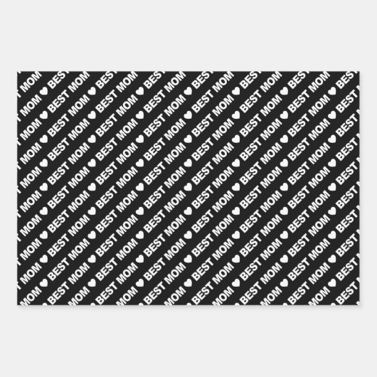 Best mam Black and White Wrapping Paper Sheets (Voorkant)