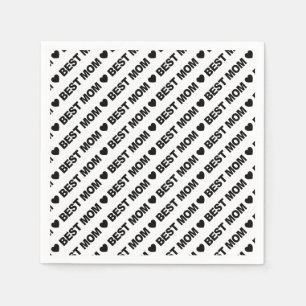Best mam Black op White Paper Napkin Servet