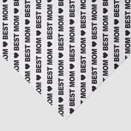 Best mam Black op witboek Tissuepapier (Detail)