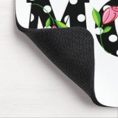 Best mam Black ter wereld met roze tulpen Muismat (Hoek)