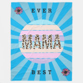 Best mam Blue Floral Customize Fleece Deken (Voorkant)