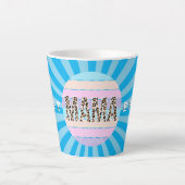 Best mam Blue Floral Customize Latte Mok (Voorkant)