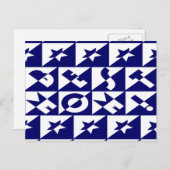 Best mam Blue met White Pattern Stars Briefkaart (Voorkant / Achterkant)