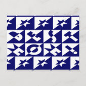 Best mam Blue met White Pattern Stars Briefkaart (Voorkant)