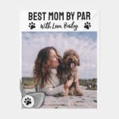 Best mam by Par Paw Print Golf Fleece Blanket (Voorkant)