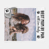 Best mam by Par Paw Print Golf Fleece Blanket Deken (Voorkant (Horizontaal))