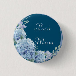 Best mam citeerde floral blue Button