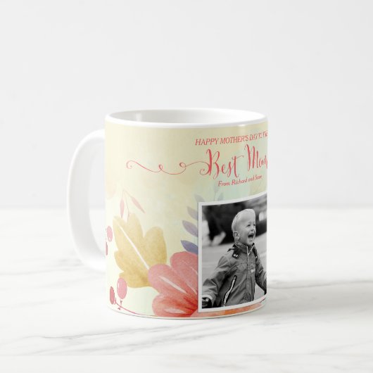 Best mam Custom Photo Mok (Voorkant links)