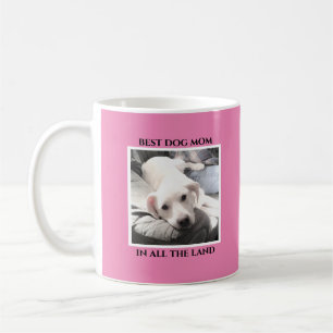 Best mam Cute Puppy Dog Girly Pink Heart Koffiemok