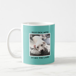 Best mam Cute Puppy Dog Light Blauwgroen Blue Hear Koffiemok