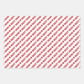 Best mam Dark Red en White Wrapping Paper Sheets (Voorkant 2)
