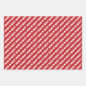 Best mam Dark Red en White Wrapping Paper Sheets (Voorkant)