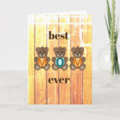 Best mam Ever Beren Wenskaart Kaart (Voorkant)