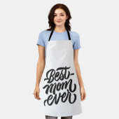 Best mam Ever Black and White Script Typography Schort (Gedragen)
