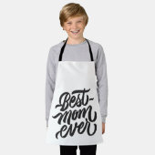 Best mam Ever Black and White Script Typography Schort (Gedragen)