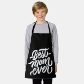Best mam Ever Black and White Script Typography Schort (Gedragen)