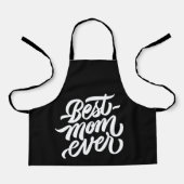 Best mam Ever Black and White Script Typography Schort (Voorkant)