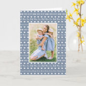 Best mam Ever Blue Photo Moederdag Kaart (Gele Bloem)